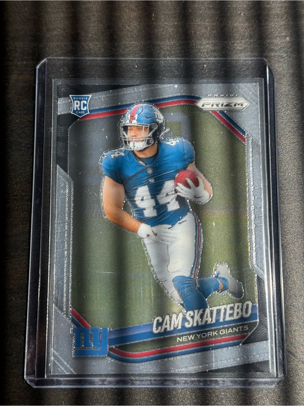 Rookie Cam Skatebo New York Giants Football Trading Card - Blue panini Prizm